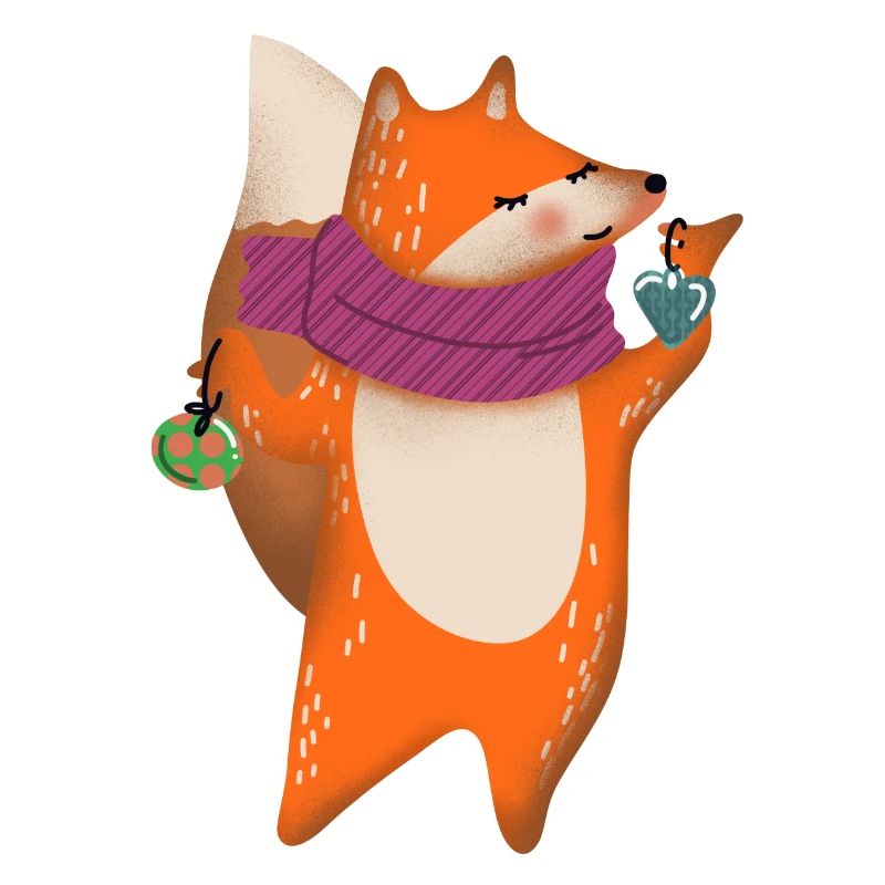 Soft Fox Heart Scarf