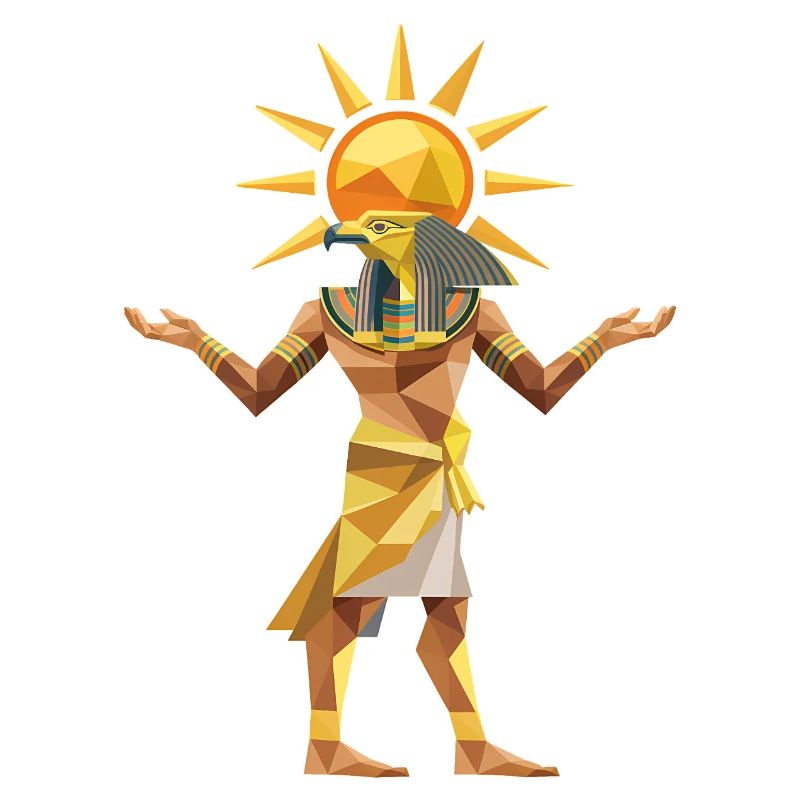 Sungod Ra - Cool Low Poly Logo