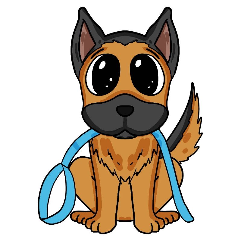Cute dog with bow - German Shepherd
