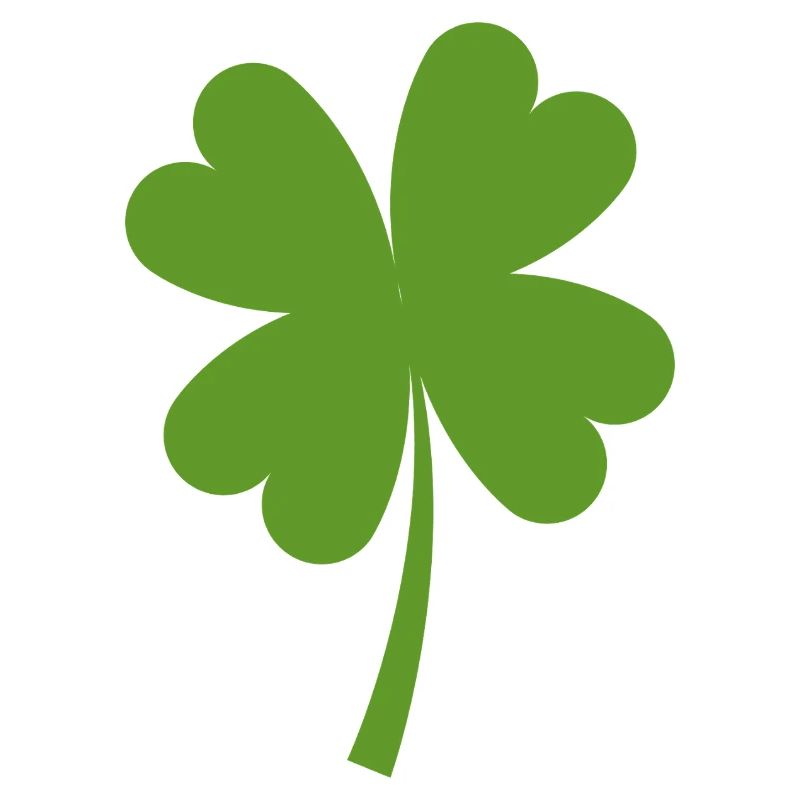Solid four-leaf clover