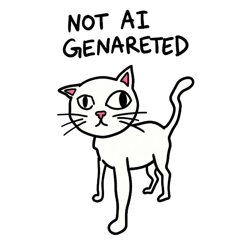 Pas généré par IA - Meme de chat bizarre - Satire IA