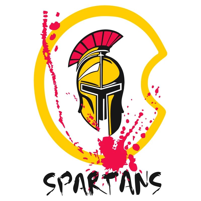 Helm Sparta mit Schild und Blut 2