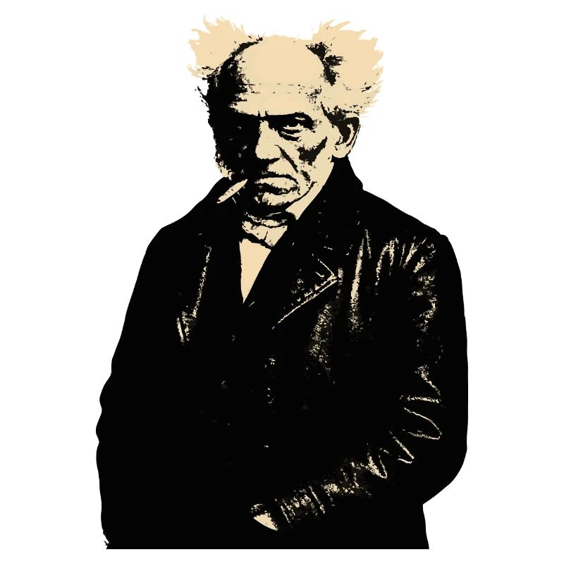 Portrait du philosophe noir Arthur Schopenhauer