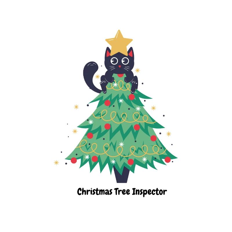 Katzen-Weihnachtspullover im Baum
