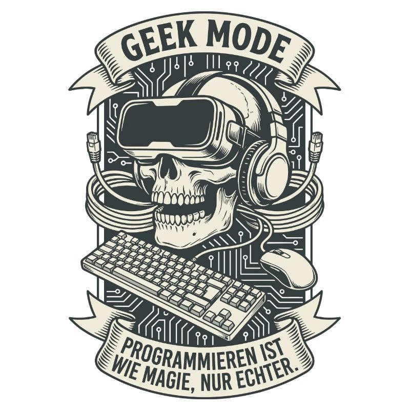 Codage de mode geek Crâne magique