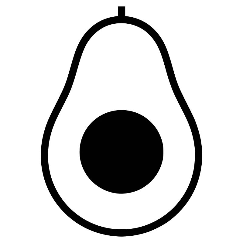 Avocado Half Pit, Icon
