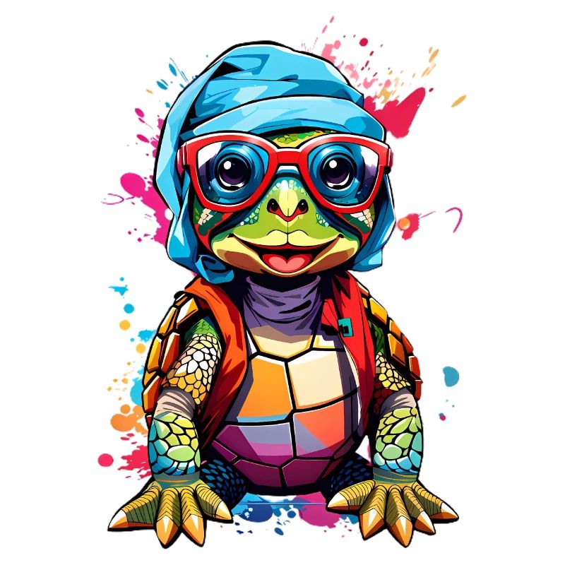 Turtle small and colorful