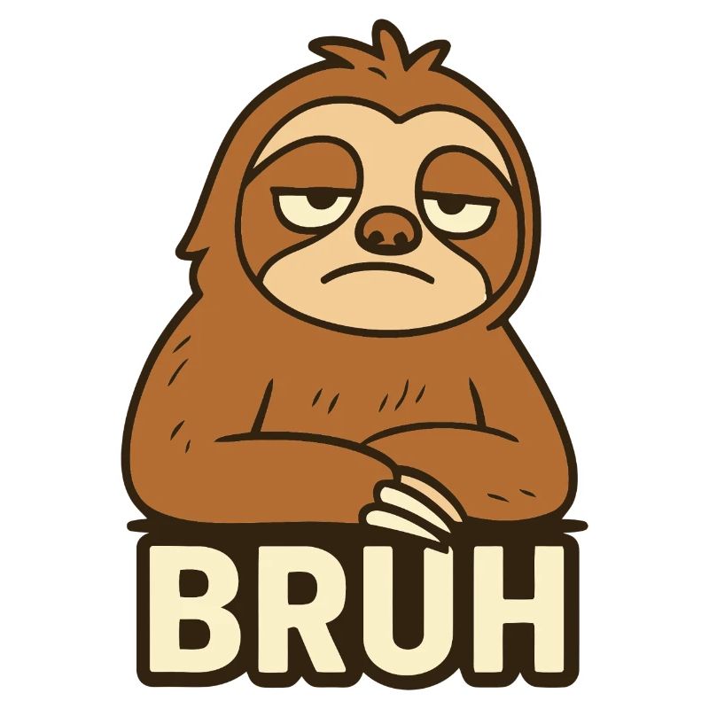 Conception de t-shirt décontracté Sloth Expression