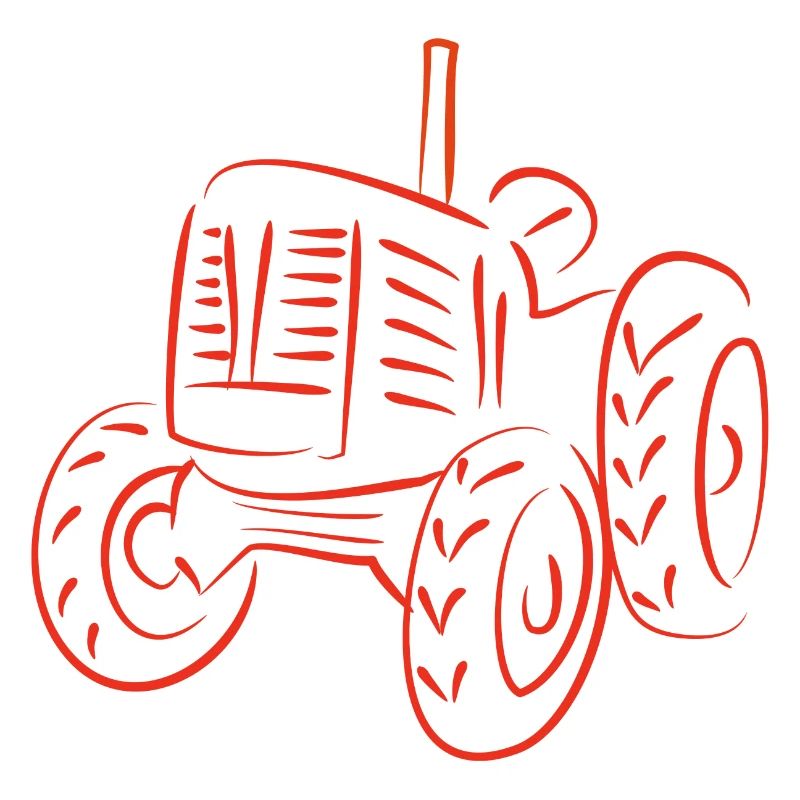 Rustic Tractor Silhouette Design