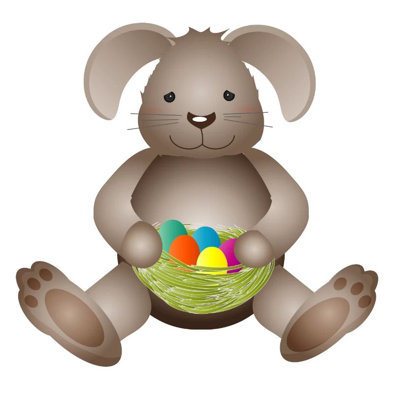 small Easter with Easter nest full of Easter eggs