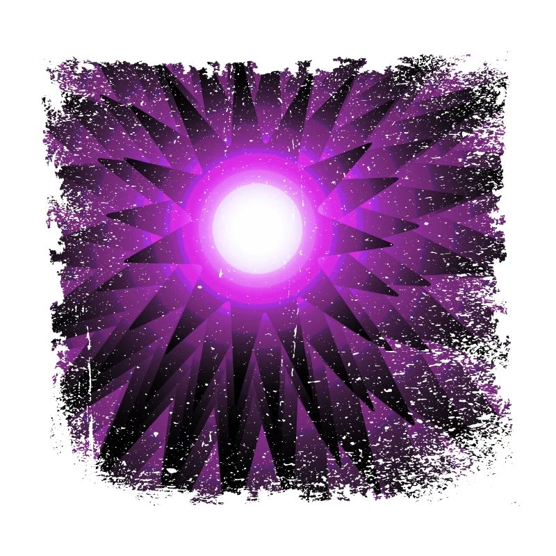 Supernova violet avec bord effiloché