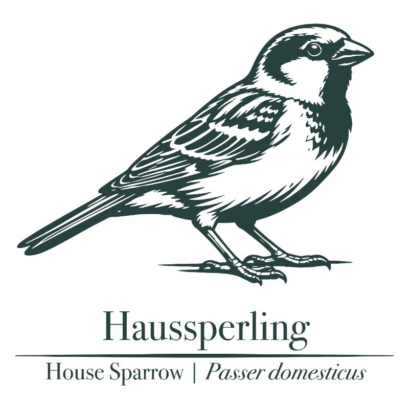 Sperling Silhouette | Ornithology | Drawing
