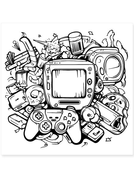 PC Gaming Zeichnung
