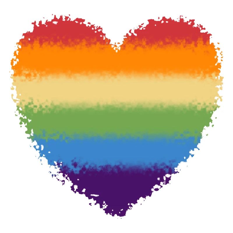 Regenbogen Herz Logo verwirbelt