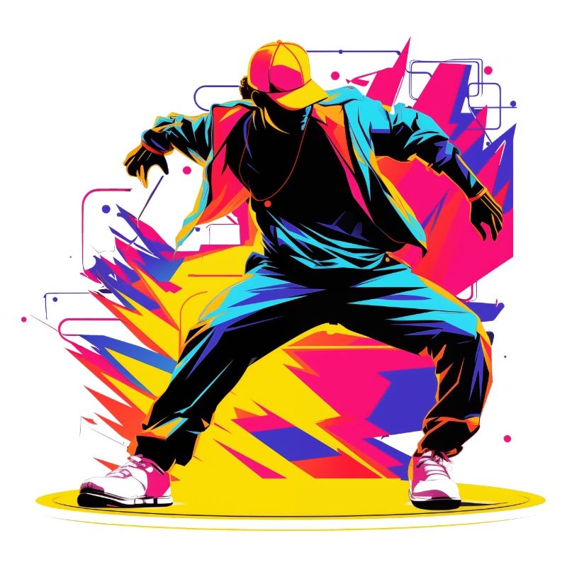 90s Colors Breakdancer