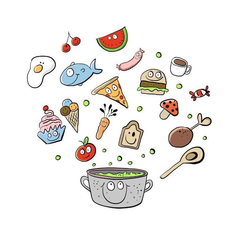 Nourriture Doodle I Mahzeit I nourriture