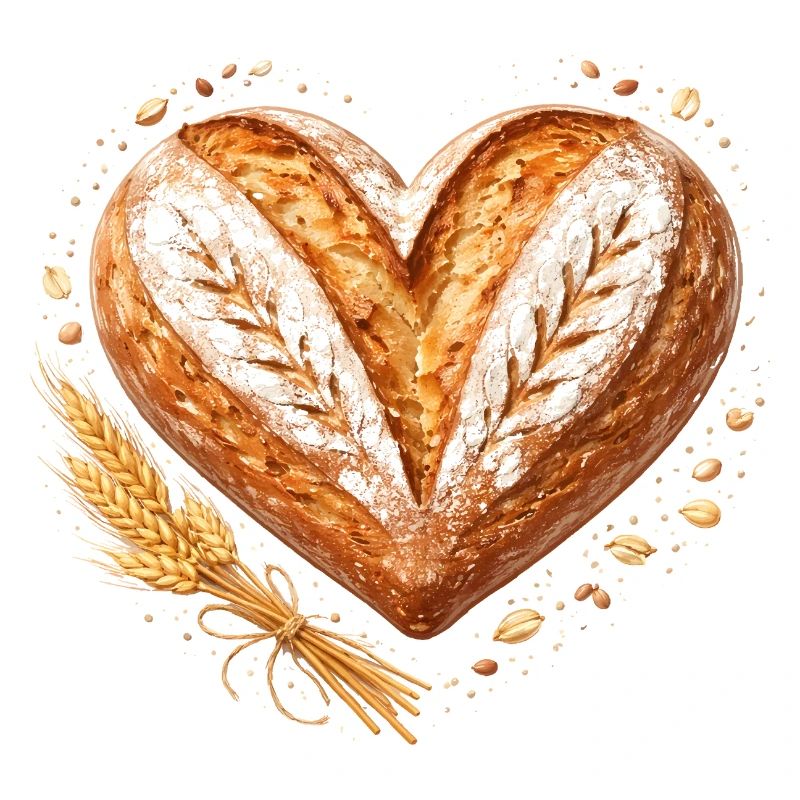 Heart Bread Baking Sourdough Baker Design