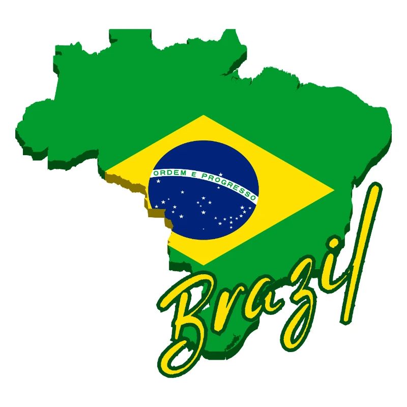 Carte du Brésil, drapeau du Brésil