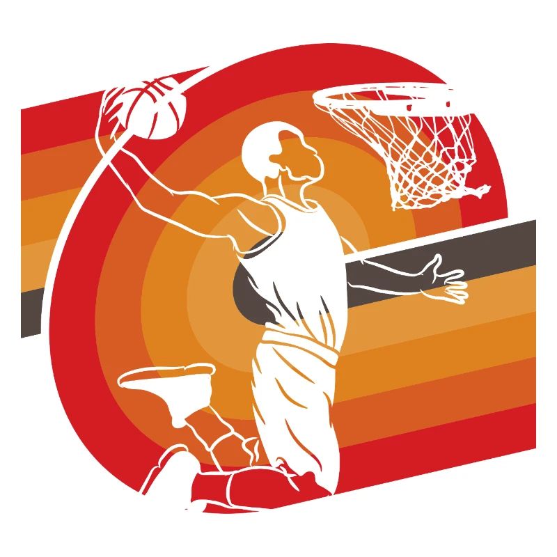 Basket-ball classique à l’ancienne design rétro