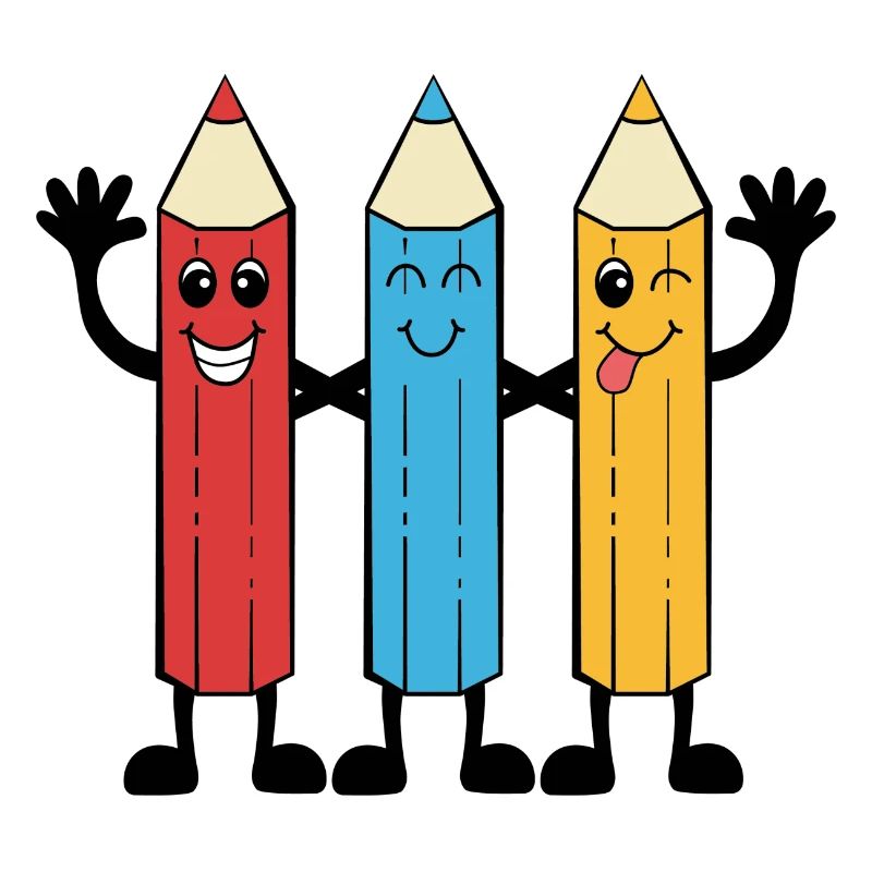 Colored pencils comic style