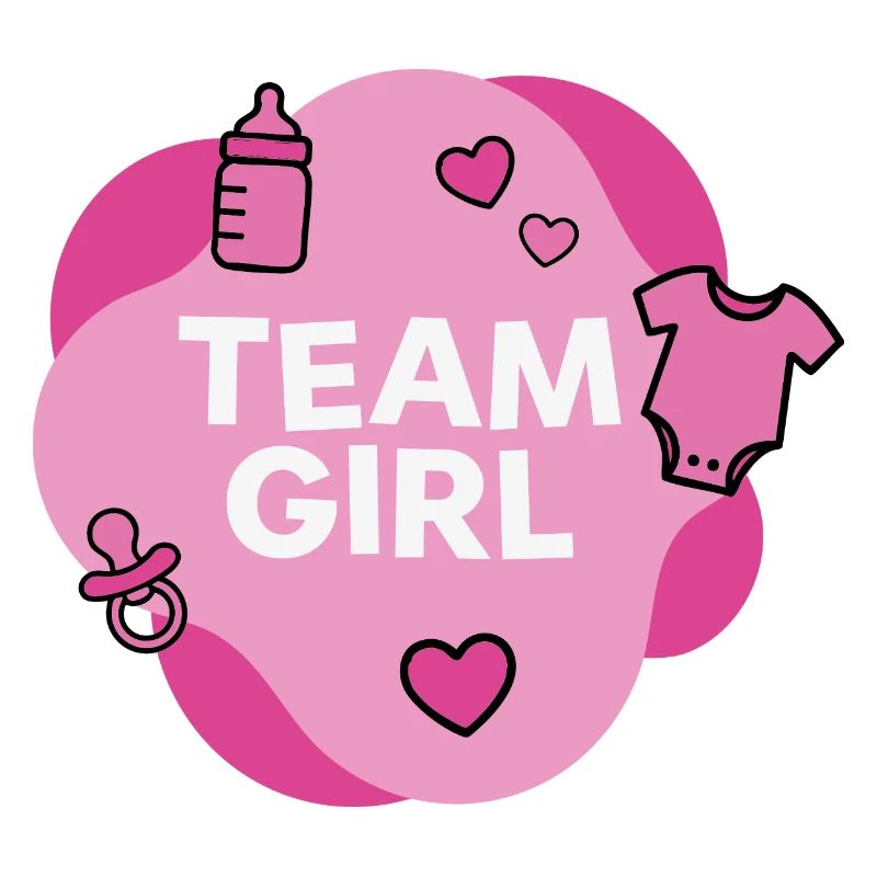 Conception de la douche de bébé de l’équipe de fille