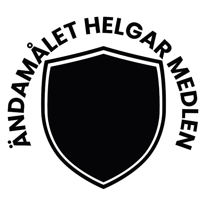 Shield emblem in black - minimalist