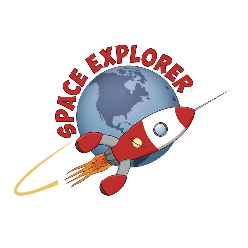 Explorateur de l’espace, la fusée et la terre.