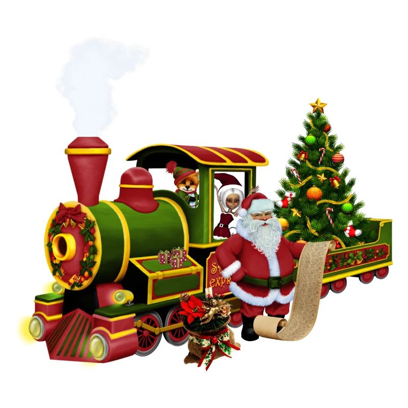 Santa avec un train