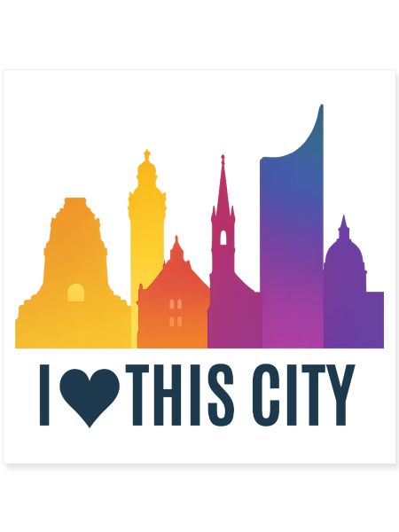 Herzstadt Skyline Gradient