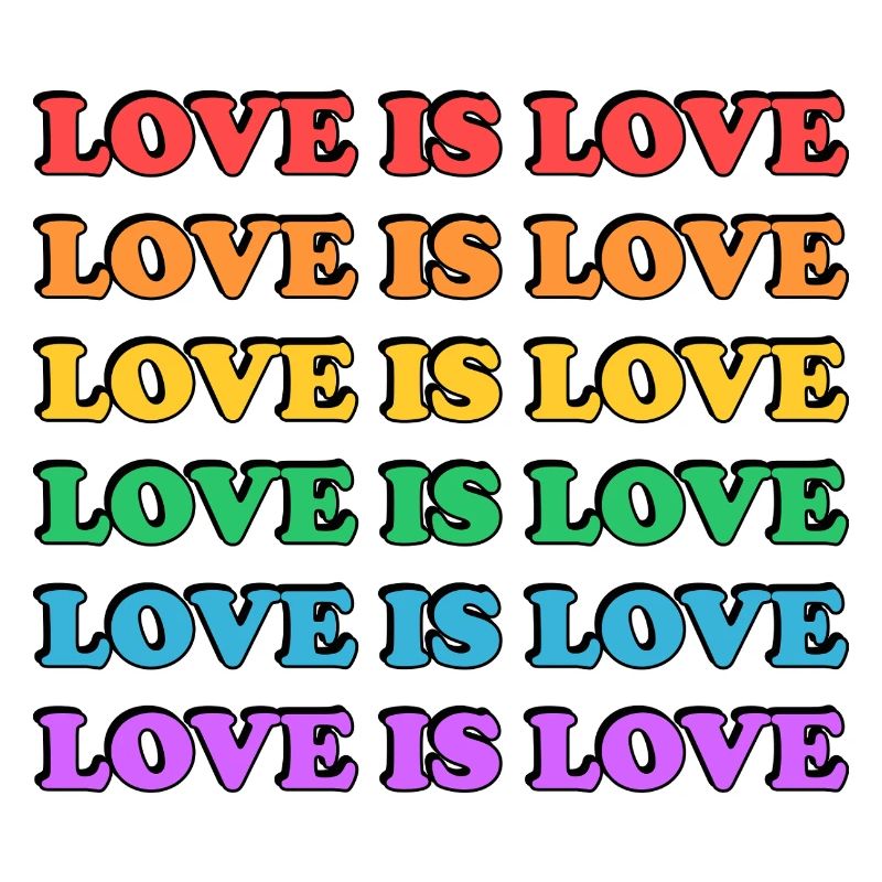 Rainbow  Live and Let Live Typography