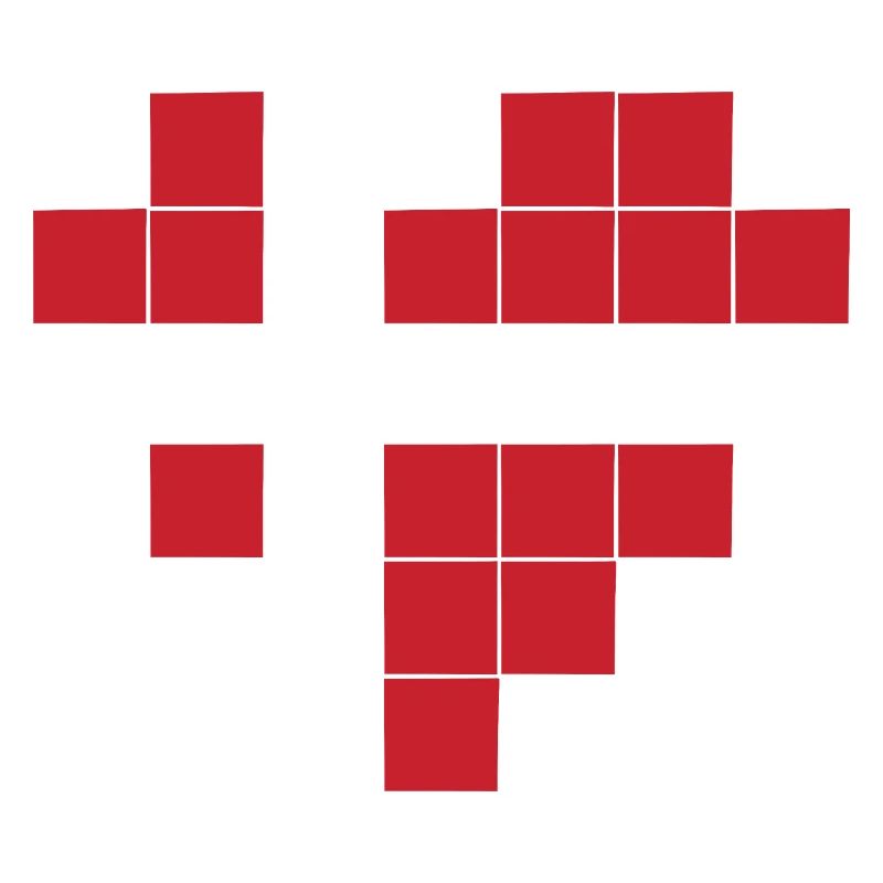 Pixel Heart Drapeau du Danemark