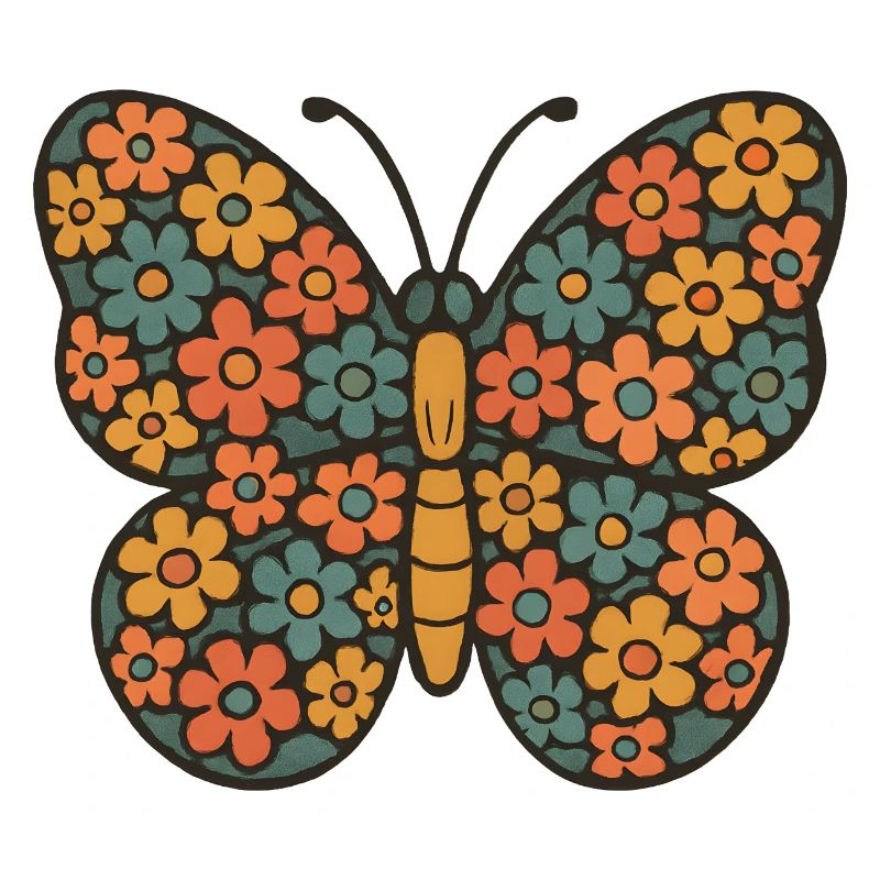 Flower Butterfly Pattern