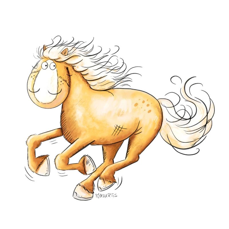 Schneller Haflinger I Pferd Pferde Comic