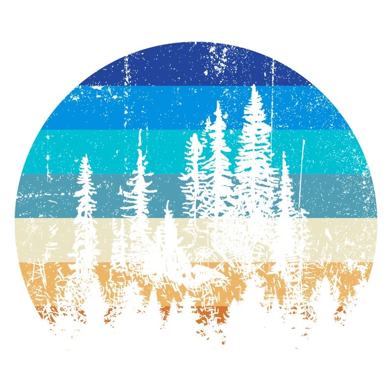 Sunset Forest Silhouette Imprimer