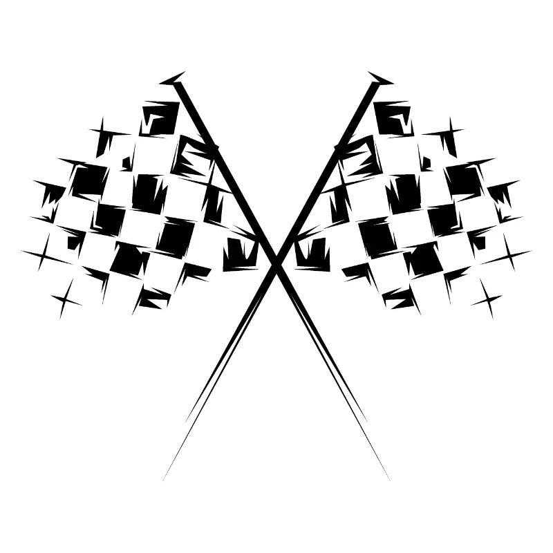 Icône du drapeau de course Illustration Icône du drapeau à damier