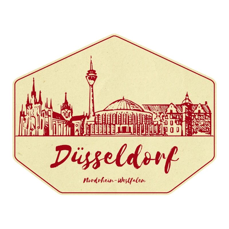 Dusseldorf Skyline Badge