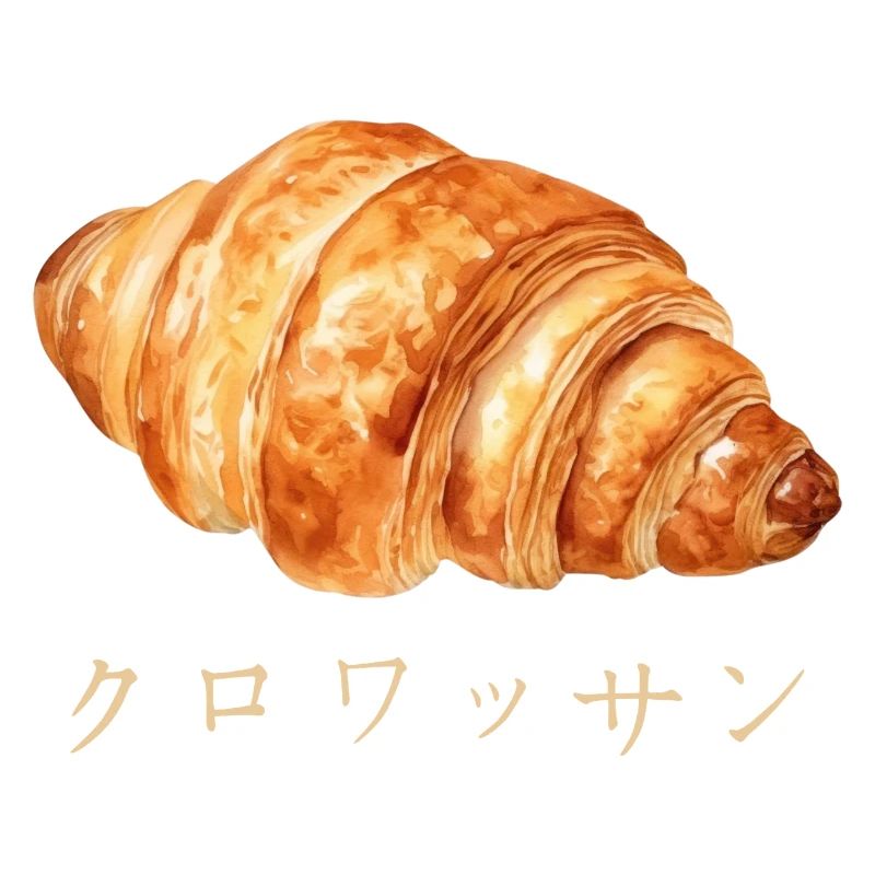 Conception de texte japonais croissant mignon