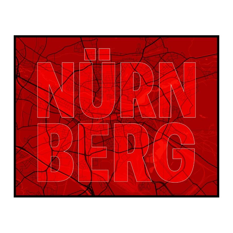 Nürnberg Konturen Rot