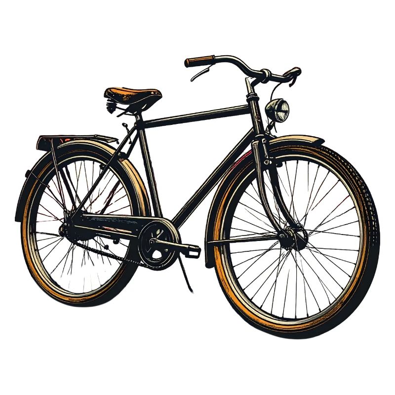 Image rétro de la soirée à vélo