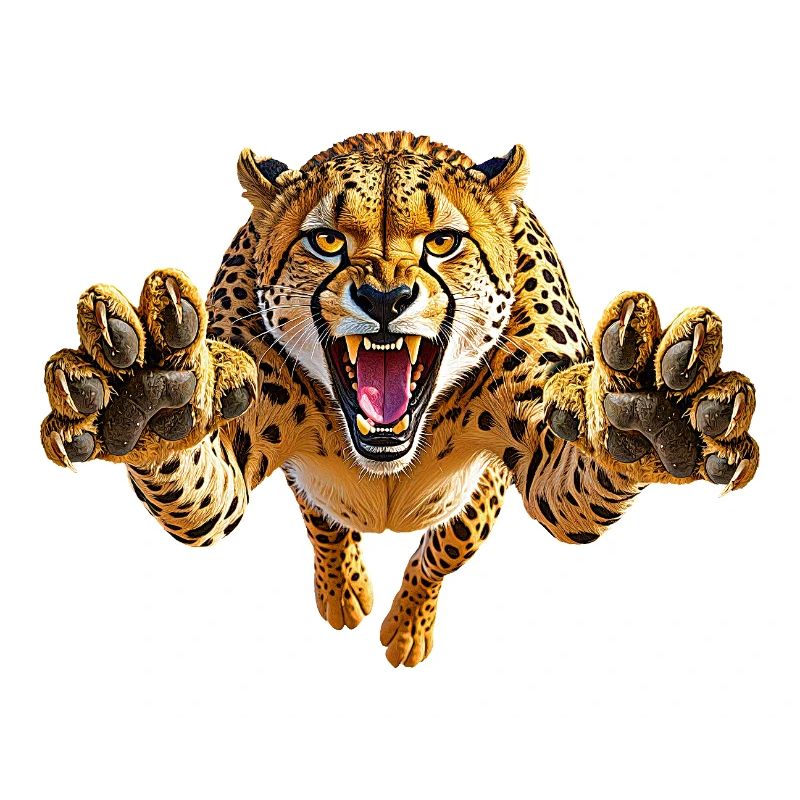 Guépard dans le saut