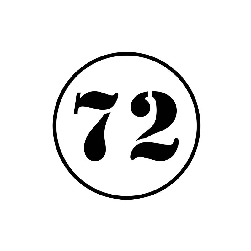 NUMMER 72 Zweiundsiebzig Geburtstag Geschenk