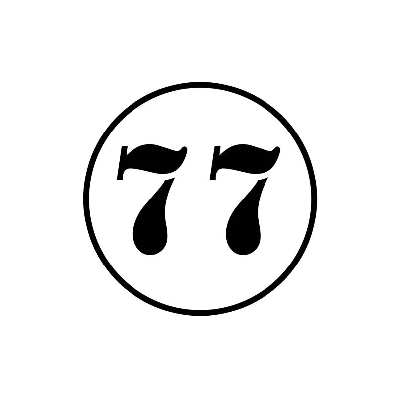 NUMMER 77 Siebenundsiebzig Geburtstag Geschenk