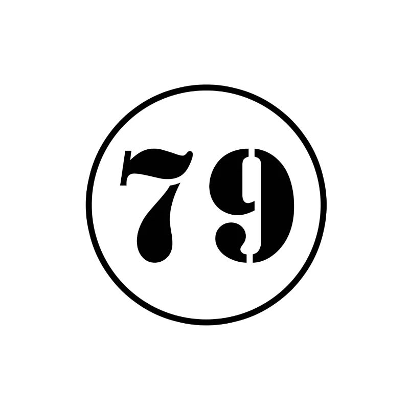 NUMMER 79 Neunundsiebzig Geburtstag Geschenk