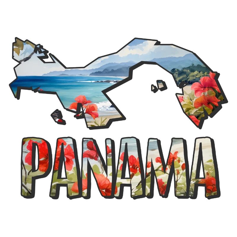Watercolor Map Panama