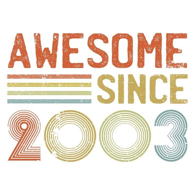 Texte du graphique de célébration rétro 2003