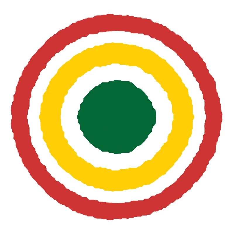 Abstract Concentric Reggae Circle Design