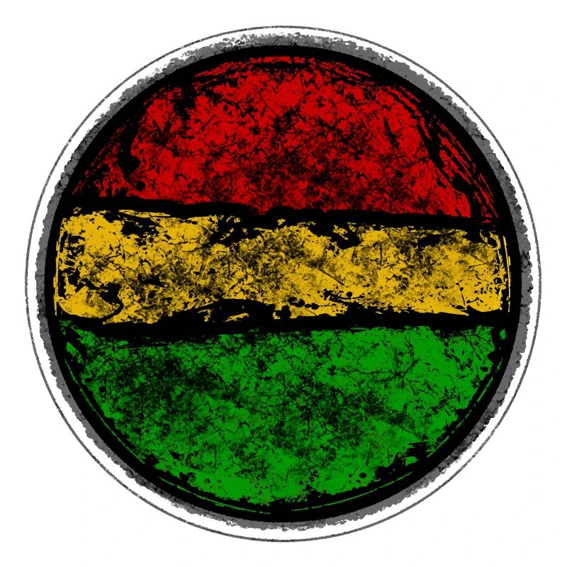 Conception abstraite de drapeau reggae rétro