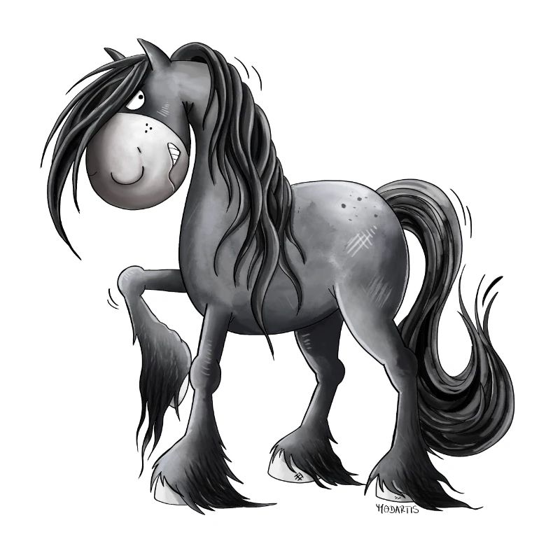 Cheval Grumpy I Bande Dessinée Pour Cavalier