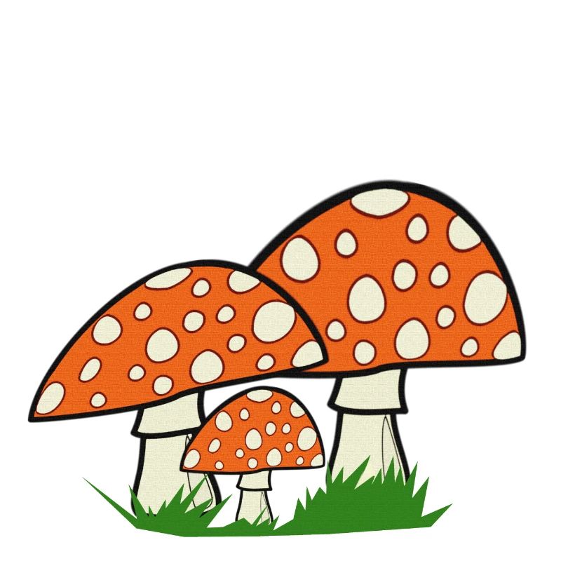 nature graphics, toadstools, great forest motifs