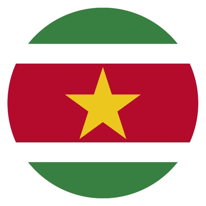 runde Aufkleberfahne der Suriname Aufkleber Geschenkidee